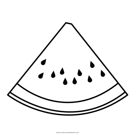 Dibujo De Una Sandia Para Colorear Dibujo De Trozo De Sandía Pintado Por P1a2 En