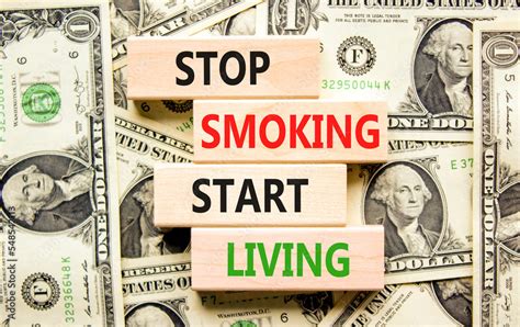 Stop Smoking Start Living Symbol Concept Words Stop Smoking Start