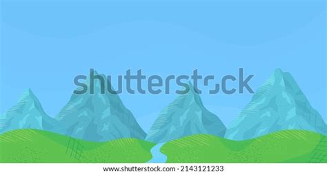 Mountain Background Clipart Blue Sky Mountain Stock Vector Royalty