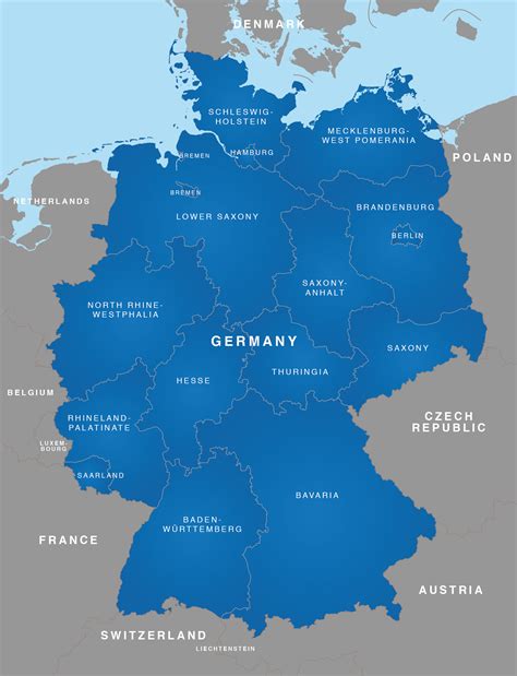Map Of Germany German States Bundesländer Maproom