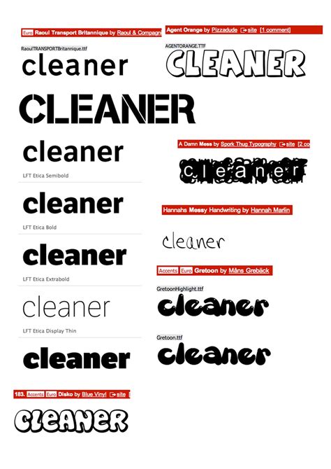 Context Of Practice Fonts That Work For A Cleaner