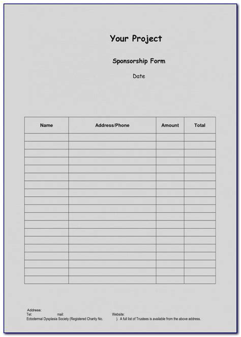 Create A Professional Sponsorship Form With This Template