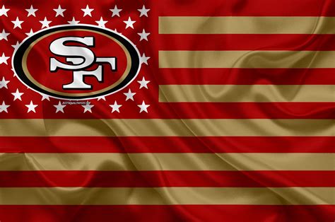 49ers Logo Wallpaper San Francisco 49ers Logo With Background Of Red