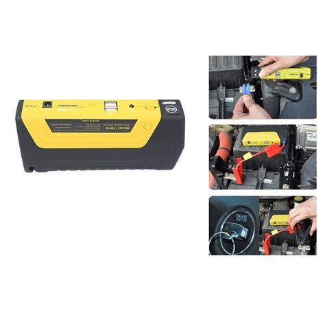 How to properly jump start a car with booster cables. 12V Portable Car Jump Starter with Jumper Cables Auto Battery Booster Power Pack Car Battery ...