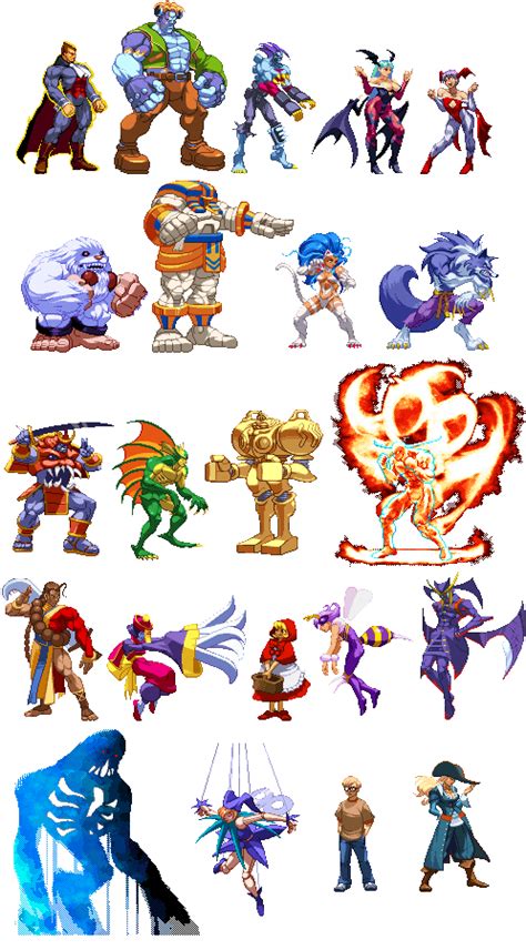 darkstalkers are not dead by kiwi rgb on deviantart pixel art characters game concept art