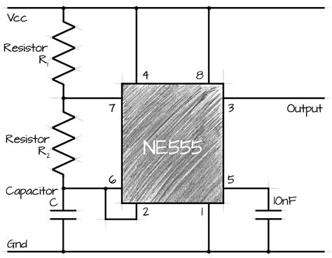 555 Ne555 Astable Circuit Calculator Electronics Circuit Circuit