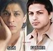 Pictures of Shahrukh Khan and his father Meer Taj Mohammed Khan ...