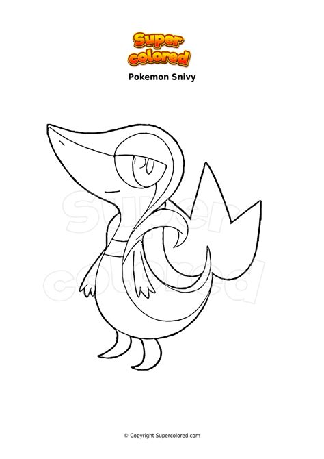Imagen De Snivy De Pokemon Para Pintar Loca Tel