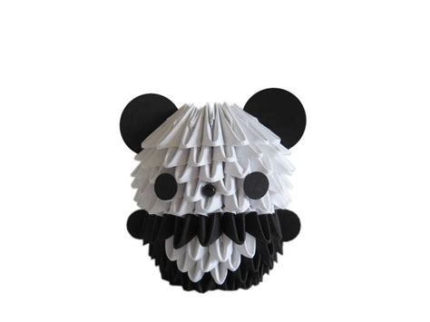 3d Origami Mini Panda This Cute Origami Panda Is Made Out Of Multiple
