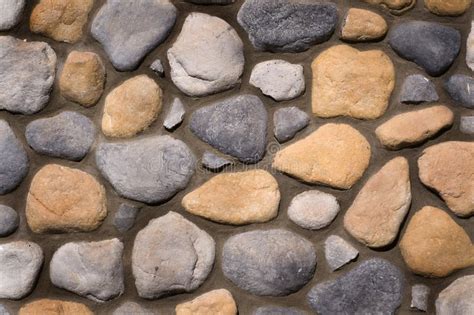 River Rock Wall Background Texture Stock Photo Image Of Pieces