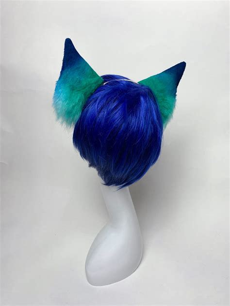 Ocean Faux Fur Fox Ears And Tail Etsy