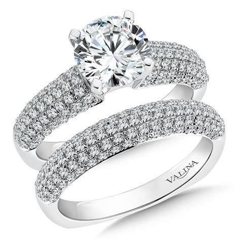 14K White Gold 0 97ct Diamond Bridal Set More Than Just Rings