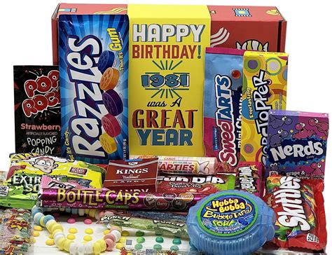 Buy Retro Candy Yum ~ 1981 41st Birthday Decade 80s Candy T Basket