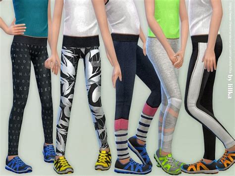 The Sims Resource Sporty Leggings For Girls By Lillka Sims 4 Downloads