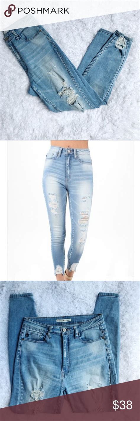 Kancan Candice High Rise Destroyed Skinny Jeans 28 Skinny Jeans
