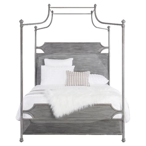 Every iron bed we make reflects our commitment to the finest in design, detailing and craftsmanship. Leanne French Country Grey Canopy Metal Frame Bed - Queen ...