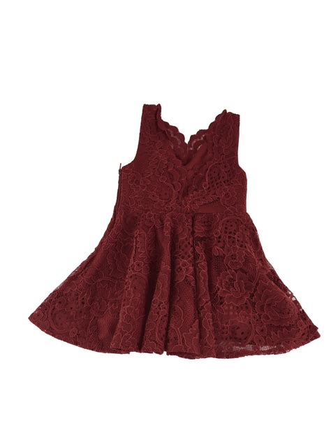 New 1 2y Red Lace Dress Black Eyed Susan Petit Fox