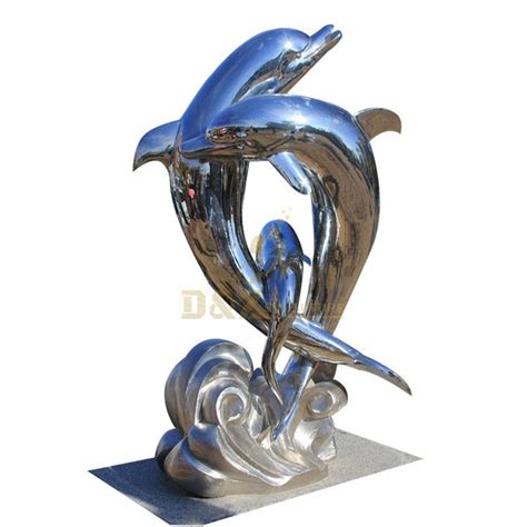 Stainless Steel Dolphin Metal Sculpture Dandz Sculpture