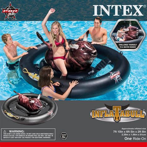 Intex PBR Inflatabull Bull Riding Giant Inflatable Swimming Pool Float