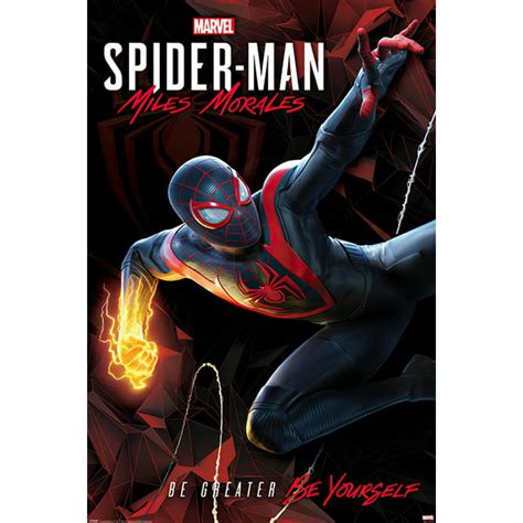 Spider Man Miles Morales Marvel Gaming Poster Game Cover Size 24