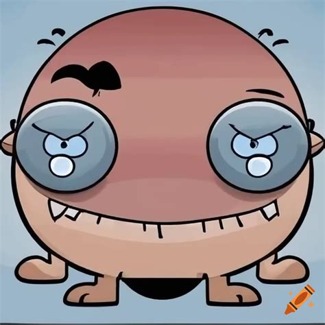 Funny Cartoon Character With A Hilarious Expression