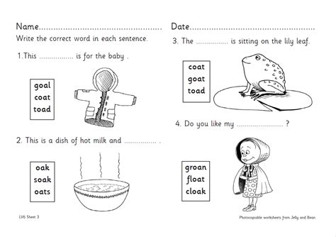 There are two different exercises that ask your student to determine the correct vowel team to make a word. 'oa' vowel words writing worksheet - Handwriting and comprehension activity for KS1 | Teachwire ...