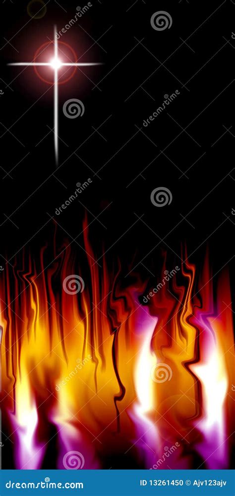 Cross And Flame Stock Illustration Illustration Of Space 13261450