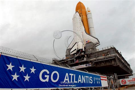 A View Space Shuttle Atlantis On Launch Pad 39a At The Kennedy Space