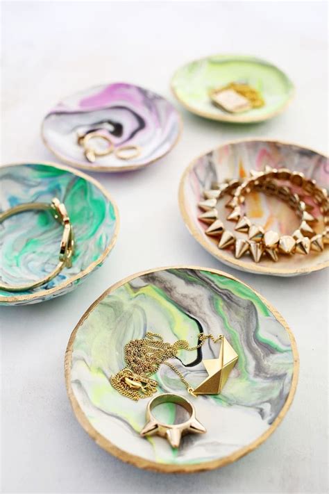 Marbled Clay Ring Dish Marbled Clay Crafts For Teens To Make Cheap