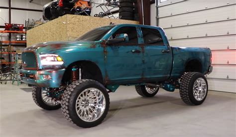 Lifted Dodge Ram On Tiny Car Wheels Cant Be Unseen Does