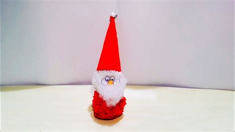How To Make Santa Claus At Homepom Pom Santa Clauseasy Woollen Santa