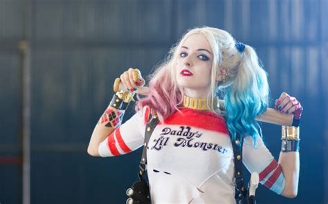 Harley Quinn With Red Lips And Blonde Hair 4k 5k Hd Harley Quinn