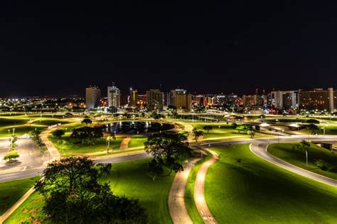 The Capital Of Brazil Brasilia At Night Stock Photo Image Of