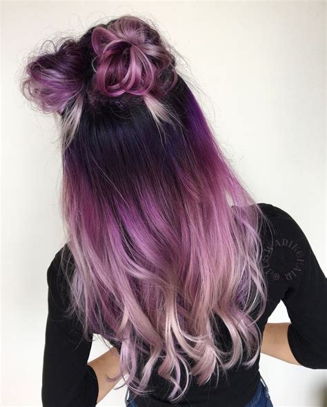 Vivids Color Melt From Black To Purple Pink White Hair Using Pulp Riot