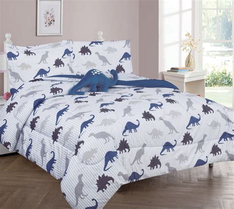 Twin Dinosaur Boys Bedding Set Beautiful Microfiber Comforter With