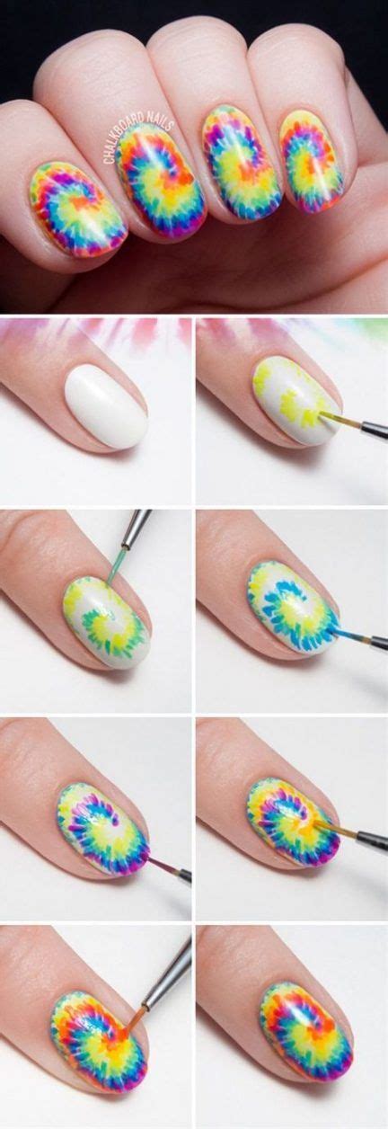 Cool Art Ideas For Kids Nail Polish 67 Ideas Tie Dye Nails Nail Art