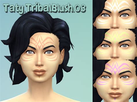 Tatygagg S Ts4 Taty Tribal Blush 04 In 2020 Sims 4 Ta