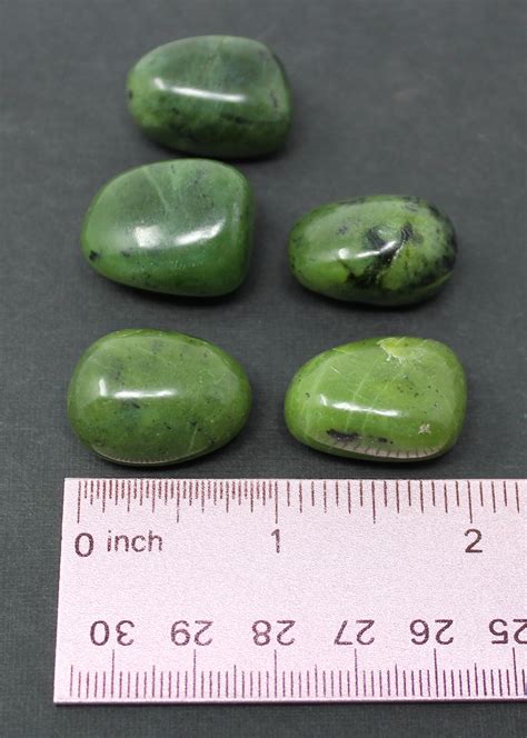 Jade Nephrite Tumbled Stones Choose 4 Oz 8 Oz Or 1 Lb Bulk Etsy