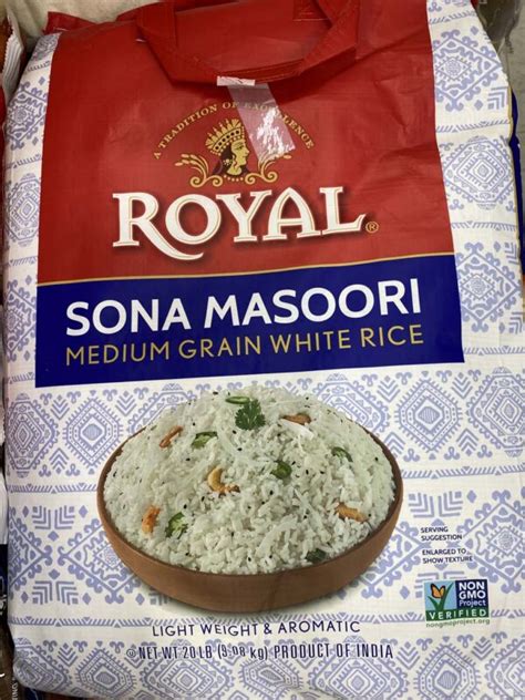 Royal Sona Masoori Medium Grain White Rice Indian Grocery Store