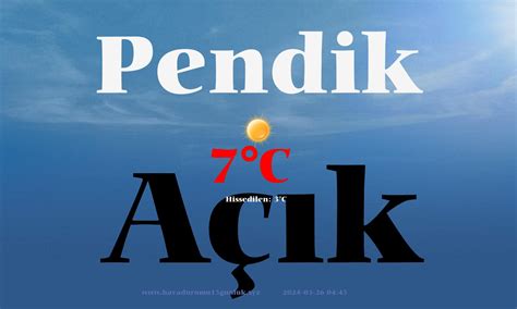 İstanbul Pendik Hava Durumu 15 Günlük
