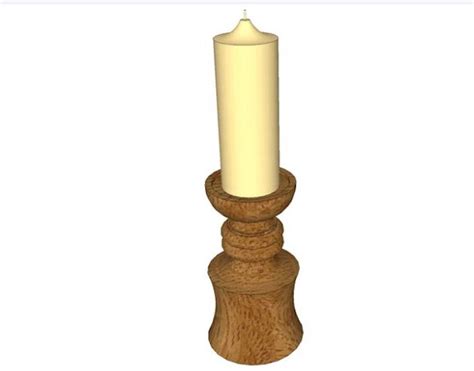 Turned Candle Holder Free Woodworking