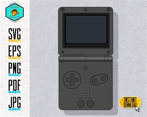 Gameboy Advance Sp Printable Artwork Retro Video Game Etsy