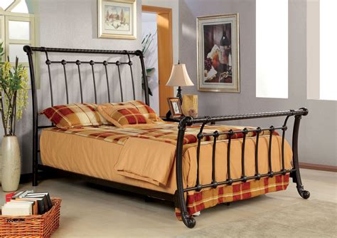 King Size Metal Sleigh Bed Frame House For Rent
