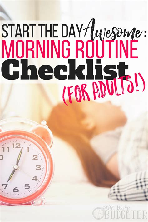 In a student life, time maintaining is a really crucial thing. Start the Day Awesome: Morning Routine Checklist (For ...