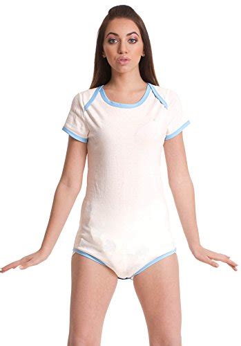 ABDL Supply Adult Baby Diaper Lover Asc Brand White Adult Onesie Baby