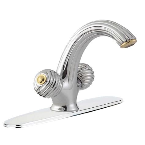How to install a bathroom widespread faucet. Bathroom Faucet Chrome Widespread 6 7/16"H 2 Handles