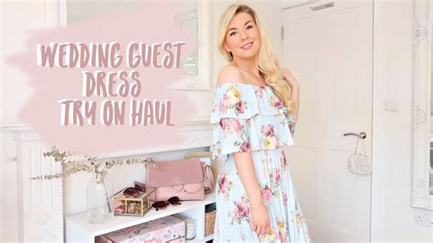 wedding dress guest try on haul help me choose what to wear youtube