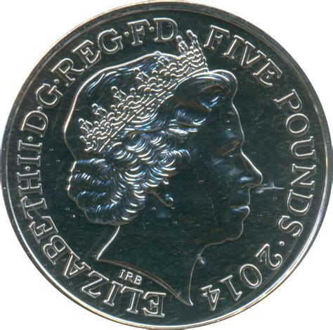 5 Pounds Elizabeth Ii 4th Portrait Queen Anne United Kingdom