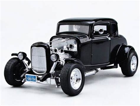 118 Motormax Black Diecast 1932 Ford Hot Rod Model Na02t0891