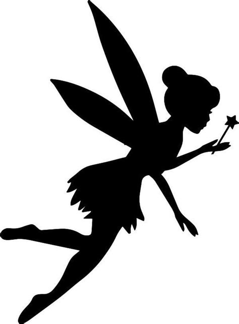 Fairy Decal 375 Tall Etsy Fairy Silhouette Disney Characters